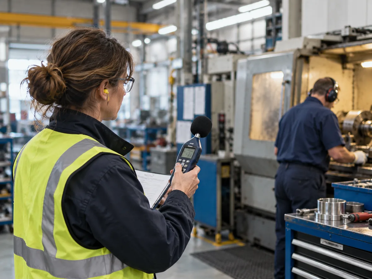 Mesure du bruit dans un atelier industriel